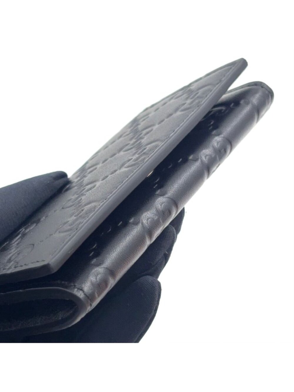 Gucci GG Emblem Leather Black Card Case - Picture 8 of 12